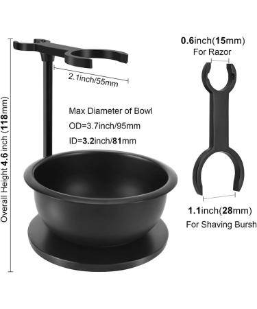 SANWA Deluxe Heavyweight Matte Black Shaving Brush Razor Stand with Big Soap Bowl Set Dad Gifts Boyfriend Gifts Husband Gifts for Him - Buy Online on GoSupps.com