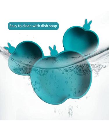 URONNFIT Baby Suction Plate - BPA-Free Silicone Self-Feeding Plate for Toddlers | Microwave & Dishwasher Safe (Green) - Buy Online on GoSupps.com