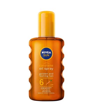 Nivea Sun Carotene Oil Spray SPF 6 200 ml / 6.8 fl oz - Sun Protection & Tan Enhancer - Buy Online on GoSupps.com