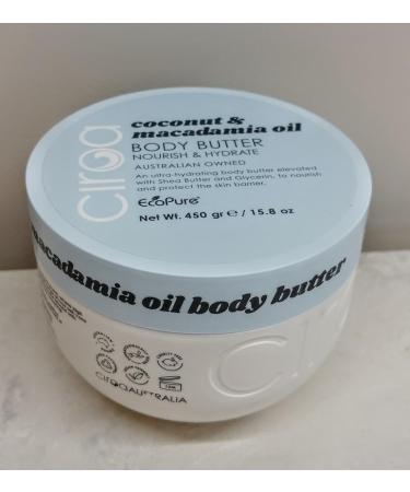 Ciroa BODY BUTTER Coconut & Macadamia Oil 15.8 oz (450gr) Dermatologically Tested Nourish & Hydrate Pack of One - Buy Online on GoSupps.com