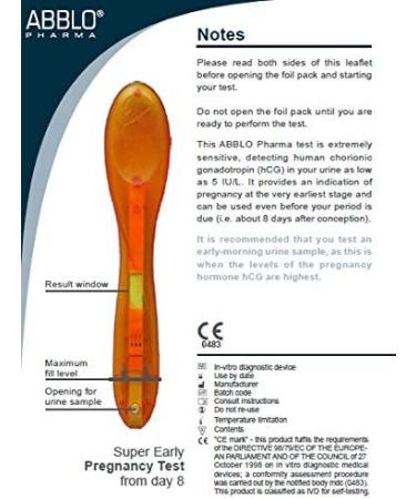 ABBLO Early Pregnancy Test - Detect 7 Days Before Period | 5 mIU/mL Sensitivity | International Shipping - Buy Online on GoSupps.com