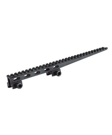 Lion Gears BridgeMount Rail Tactical Picatinny Cantilever 1" Riser, 12" Long, 30 Slots, Complete with Steel Nut and Thumb Bolt, BM3010EXBT,Black