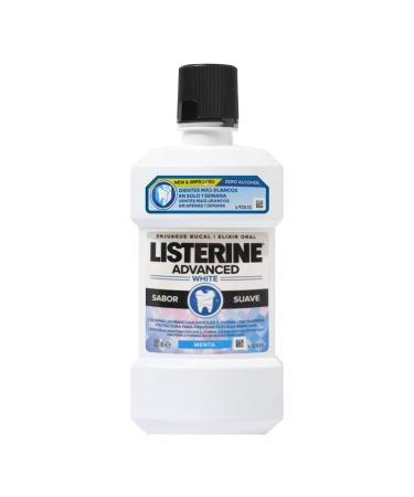 Listerine Mouthwash Advanced White alcohol-free mild mint 500 ml 500 ml (1 pack)