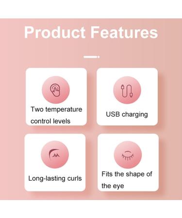 rongweiwang Makeup Tools Electric Eyelash Curler for Exquisite Lashes Professional Eyelash Electronic Curler Eyelash Clip Eyelashes Pink - Buy Online on GoSupps.com
