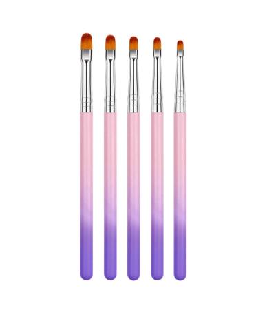5-part nail brush set professional gel-nail acrylic brush acrylic powder nail brush for nails extension and modeling of acrylic nails