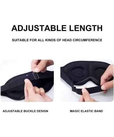 SEYA Luxury Sleep Eye Mask - 100% Light Blocking 3D Contoured Memory Foam Adjustable Strap - Skin Friendly Eye Shade for Men & Women - Buy Online on GoSupps.com