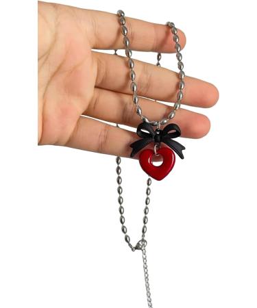 Trendy Oralgo Bowknot Pendant Necklace - Aesthetic Pearl Chain for Daily Wear | International Shipping - Buy Online on GoSupps.com