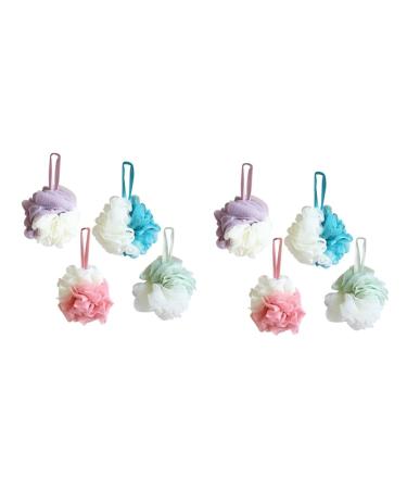 FRCOLOR 2pcs Exfoliating Mesh Ball Shower Balls Bath Sponge Swirl Bath Sponge Loofah Mesh Pouf Bath Ball Bath Shower Wash Ball Bath Loofahs Soft Mesh Pouf Two-Color H301 Bath Wipe 1 Count (Pack of 1)