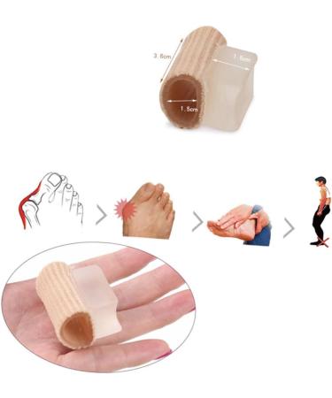 Healvian Silicone Gel Toe Cushion Tube 1 Pair - Bunion Toe Separator and Thumb Valgus Eversion Splitter - Beige 2pcs - Buy Online on GoSupps.com