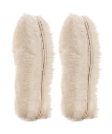 2 Pair Real Pure Sheepskin Luxury Insoles Sheepskin Lambswool Blended Shoe Insoles | Durable & Fluffy Perfect for Flat  Beige   2-Pairs US 8.5