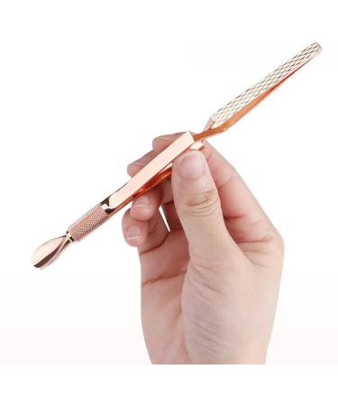 Magic Multi-Functional Manicure Pedicure C-Curve Pinching Tool Cuticle Pusher Nail Art Pincher for Acrylic Uv Gel Nails(Rose Gold) - Buy Online on GoSupps.com