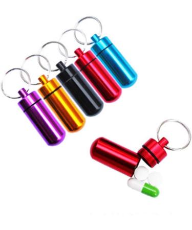 Purple Pill Organizer - Mini Stainless Steel Pill Box Keychain for Travel Waterproof & Durable - Ideal for Camping & Outdoor Adventures - Buy Online on GoSupps.com