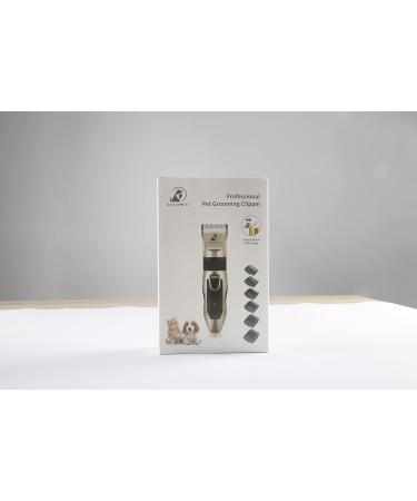Bonve Pet Dog Clippers - Professional Low Noise Rechargeable Grooming Kit for Dogs, Cats, and Other Pets - Gold - Buy Online on GoSupps.com