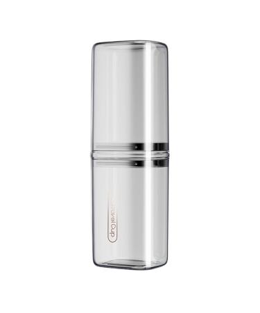Travel toothbrush holder toothbrush case for on the go travel toothbrush holder box cup portable toilet article beam container toothbrush organizer cup for camp outdoor excursion transparent gray