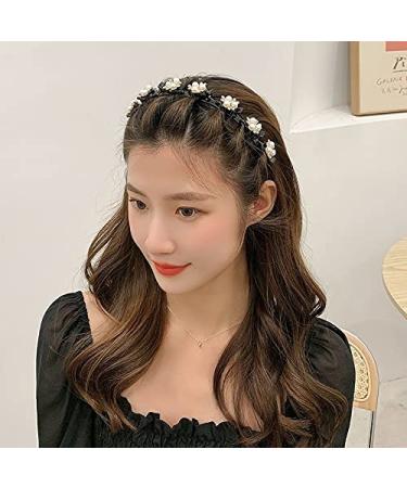 Double Bangs Pearl Headband Clips for Women - 2pcs Fashion Hair Accessories - Buy Online on GoSupps.com