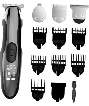 POPETPOP Professional Electric Hair Clippers for Men - LCD Display Beard Trimmer & Hair Cutting Tools | Solid Wood Design - Buy Online on GoSupps.com