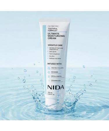 NIDA Youthful Formula Ultimate Moisturizing Cream | Centella Asiatica Niacinamide Hyaluronic Acid Collagen | Wrinkles Fine Lines Dark Spots Dry Skin Redness | 3.38 fl. oz. 100ml (New Formula) Updated Formula - Buy Online on GoSupps.com