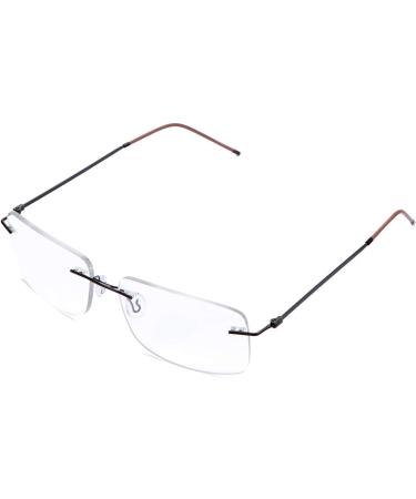 Rimless Progressive Multifocus Reading Glasses - Blue Light Blocking No Line Multifocal Eyewear for Men & Women - Lightweight Titanium 3.5x Magnification Eyeglasses - Buy Online on GoSupps.com