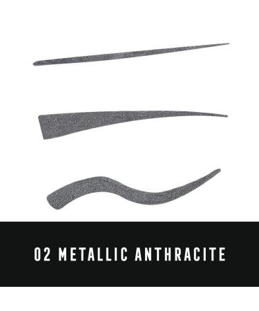 Max Factor Color X-Pert Waterproof Eyeliner Metallic Anthracite 02 - Perfect Cat Eye Liquid Eyeliner (2 ml) - Gray Makeup for All-Day Wear - Buy Online on GoSupps.com