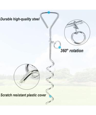 15ft Cable Leash for Dogs - Durable Tie-Out Cable for Medium & Large Dogs | Perfect for Camping & Courtyards - Buy Online on GoSupps.com