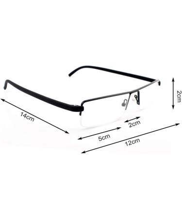 Ultra-Light TR90 Reading Glasses for Men & Women - Classic Metal Visual Aid with Case & Cleaning Cloth (+1.5 Diopter Black) - Buy Online on GoSupps.com