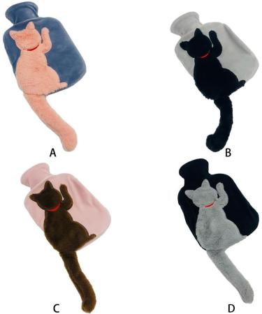 Experience Unmatched Comfort with Yuwqqoajv Plush Cat Cover Hot Water Bottle | 3D Neck Shoulder & Hand Warmer in Orange - International Shipping Available! - Buy Online on GoSupps.com