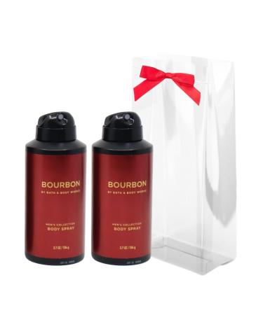 Bath & Body Works Bourbon Body Spray 3.7oz Gift Pack for Holiday - Men s Collection Lot of 2 Bourbon 3.7 Fl Oz (Pack of 2)