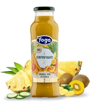  Italian Gourmet E.R. Yoga il Centrifugato con Zenzero Fruit Concentrate with Ginger Pineapple Kiwi and Cucumber Fruit Juice without Added Sugar 680 ml Glass Bottle + 400 g Bottle - Buy Online on GoSupps.com