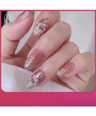 Handmade Armor Wearing High Grade Explosive Flash Illusion Ice Flower False Nail Patch Finished Detachable Nail Beauty (Size : A Color : L) - Buy Online on GoSupps.com
