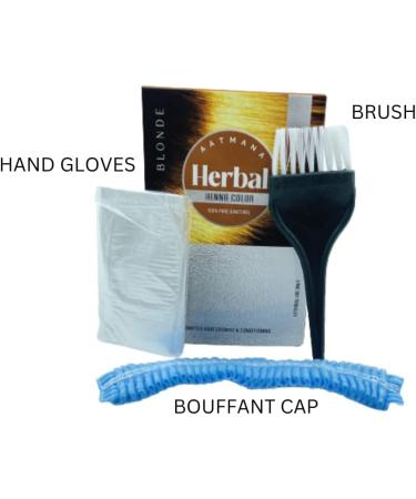 AATMANA Herbal Blonde Henna Hair Color - 9 Herb Infused Natural Hair Dye 100g - Buy Online on GoSupps.com
