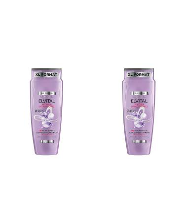 L'Or al Paris Elvital Moisturizing Shampoo in XL Format for shiny and healthy hair with hyaluron for a moisture boost Hydra Hyaluronic 700 ml (pack with 2) 700 ml (2 -pack)