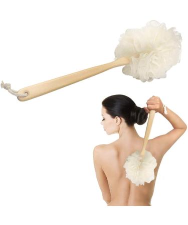 Long Handled Spa Shower Body Brush | Loofah Back Scrubber for Skin Exfoliation - Buy Online on GoSupps.com