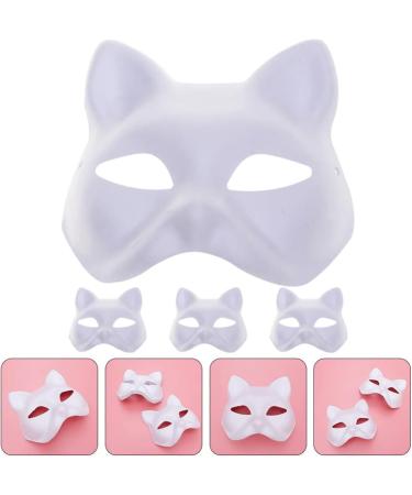 Homoyoyo Cat Mask - 4 Pack DERIAN-MAKS Homemade Unmart Paper Masks for Halloween Christmas and Carnival Parties - Buy Online on GoSupps.com