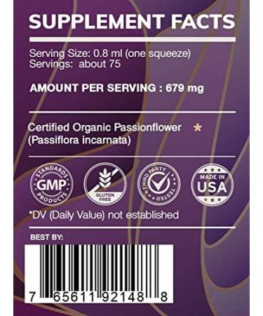 Earth's Love Passionflower Tincture - Alcohol-Free Herbal Extract (2 Fl Oz) | Super-Concentrated Passiflora Incarnata - International Shipping Available - Buy Online on GoSupps.com