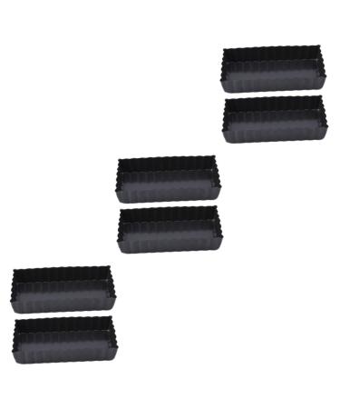 Alipis 6 Pcs Living Bottom Baking Mold Aluminum Bread Baking Pan Bread Baking Mold False Bottom Bakeware 11.5X6.2X2CMx3pcs Black 1x3pcs