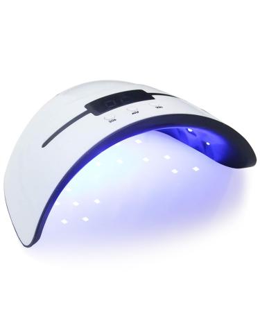 36W UV lamp for gel nails professional UV lamp nails with 3 timers and LCD display car sensor switch LED lamp nails for home and nail studio gift for Valentine's Day for women (white) - Buy Online on GoSupps.com