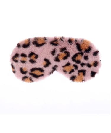 ANIPOL Plush Sleeping Eye Cover Rabbit Hair Sleep Night Dream Mask Blindfold Colorful Leopard Eyepathces for Women Warm Plush Eye Covers for Sleeping Sleeping mask Sleep Eye mask Set (Color : A4)