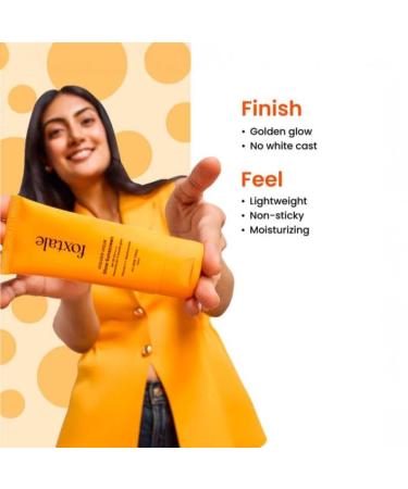 Fox.. ..tale Golden Hour Glow Sunscreen SPF 50 PA++++ Vitamin C + Niacinamide 80ml Lightweight Non-Sticky All Skin Types - Buy Online on GoSupps.com