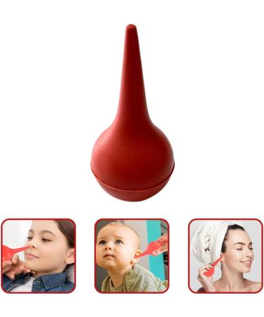 Lurrose Ear Bulb Syringe Rubber Nose Mucus Sucker Red - 6pcs Ear Cleaning Tool - Buy Online on GoSupps.com