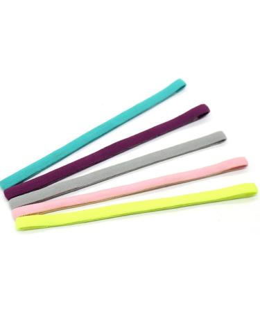 Buy Oenothera 12 Pack Elastic Sports Headbands - Non-Slip Silicone Hair Bands for Football Basketball Tennis Yoga & Golf - Buy Online on GoSupps.com