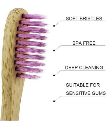 Buy Minkissy 10pcs Bamboo Toothbrushes - Soft Bristles & Natural Bamboo Charcoal for Eco-Friendly Oral Care - Buy Online on GoSupps.com