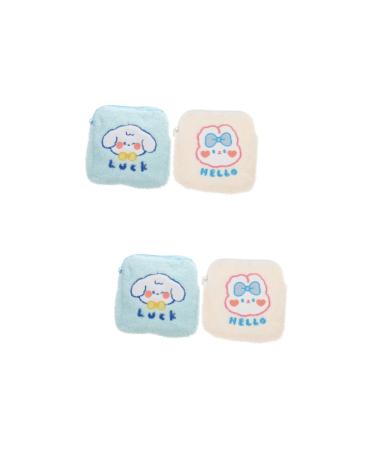 Period Bag 4 Pcs Napkin Storage Bag Multi-function Small Bag Girls Bag Outdoor Towel Pouch Plush Coin Purse Portable Napkin Storage Bag Napkin Container Period Pouch Assorted Colorx2pcs mediumx2pcs