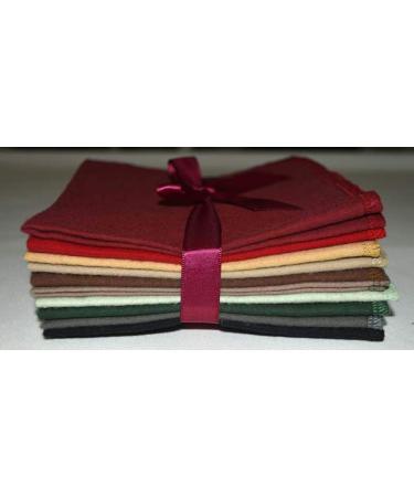 Set of 10 Earthtones 1 Ply Cotton Flannel 12x12 Inches Napkins - Eco-Friendly and Sustainable - Buy Online on GoSupps.com