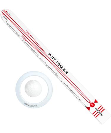 XINGGM Golf Putting Alignment Training Aid for Putting Green | Indoor & Outdoor Golf Putting Trainer Come with Golf Ball & Putting Ring Plastic Putting Alignment Rail - Buy Online on GoSupps.com