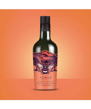 Jones Trust Your Gut Organic Apple Cider Vinegar With Honey And Turmeric Made With The Mother 20 Shots (500ml) - Buy Online on GoSupps.com