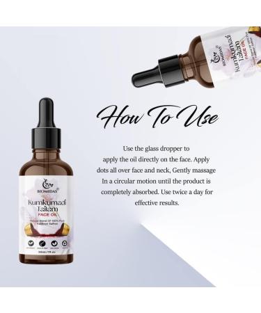 THRU Kumkumadi Tailam With Pure Kashmiri Saffron For Skin Lightening Healthy & Glowing Skin 30ML - Buy Online on GoSupps.com