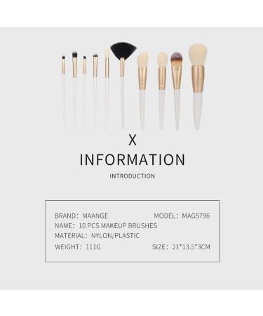 Makeup Tool Cosmetic Brush 10pcs Brush Professional Foundation Brush Portable for Girl Cosmetic Artist Women Professional - Buy Online on GoSupps.com