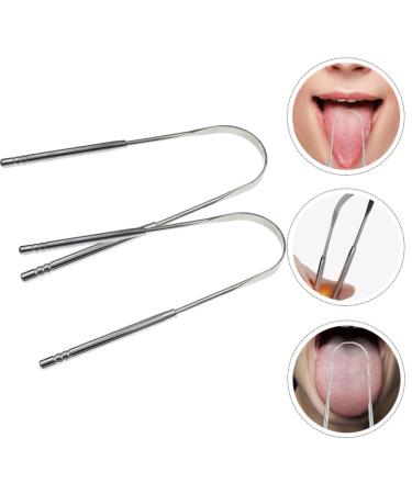 Buy SOLUSTRE 2pcs Dental Scraping Tool Set - Kids & Adults - Portable Stainless Steel Bad Breath Scraper & Spatula - Buy Online on GoSupps.com