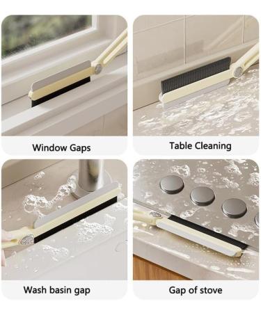 Hard Bristle Crevice Cleaning Brushes with Scraper Household Rotating Crevice Cleaning Tool for Toilet Rotating Crevice Cleaning Tool for Window Bathroom Sink Toilet Stovetop- White-1PCS White 1PCS - Buy Online on GoSupps.com