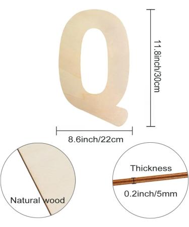 30cm Large Wooden Letter for Crafts & Home Decor - Capital Alphabet Nursery Wall Art Sign Board - Buy Online on GoSupps.com